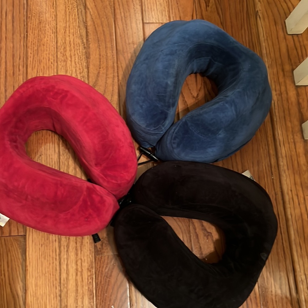 Cabeau Evolution Neck Pillow Memory Foam with Travel Bag Washable Cover set of 3
